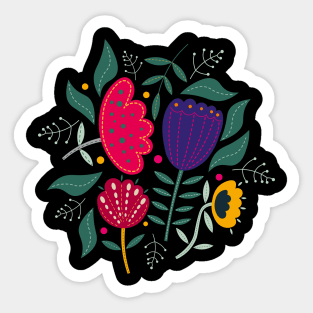 Colorfully Abstract Floral Sticker
